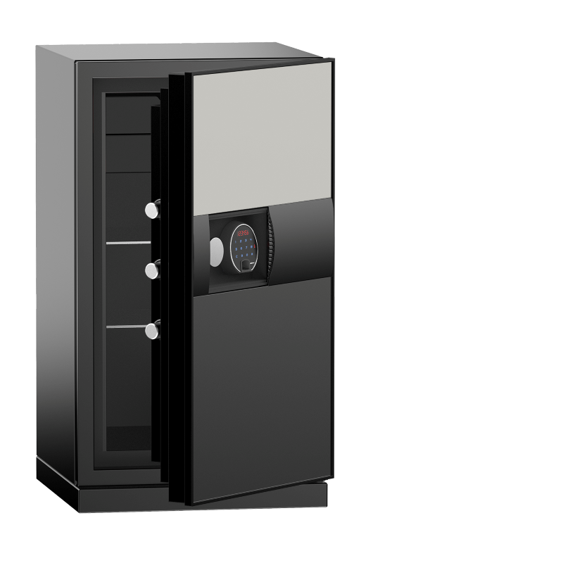 Phoenix Safes Next Plus Luxury Fire Safe with Fingerprint Lock - Cream & Dark Grey