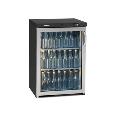 Maxiglass Bottle Cooler with Glass Door and Stainless Steel trim and Anthracite body - Right opening