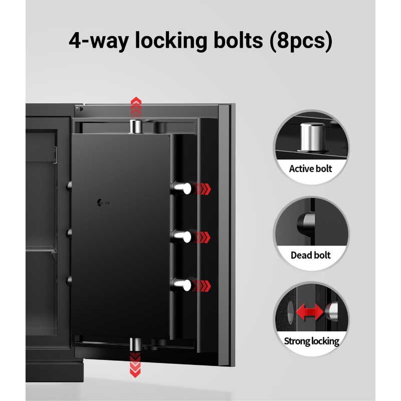 Phoenix Safes Next Plus Luxury Fire Safe with Fingerprint Lock - Dark Grey